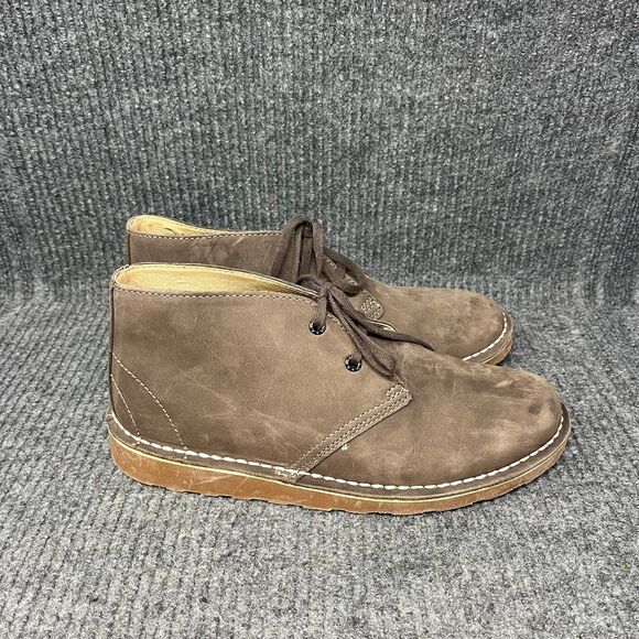 L.L. Bean Stonington Suede Chukka Boots Brown Lace Up Women’s Size 10 Wide - Picture 1 of 8